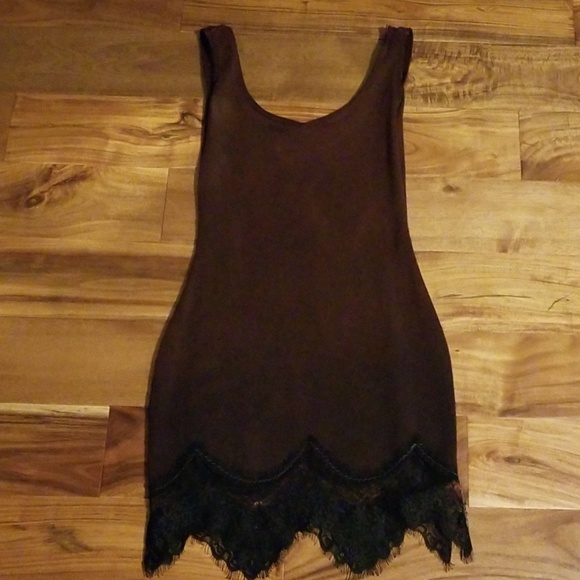 crossfox Dresses & Skirts - Crossfox dip-dyed lace trim dress medium